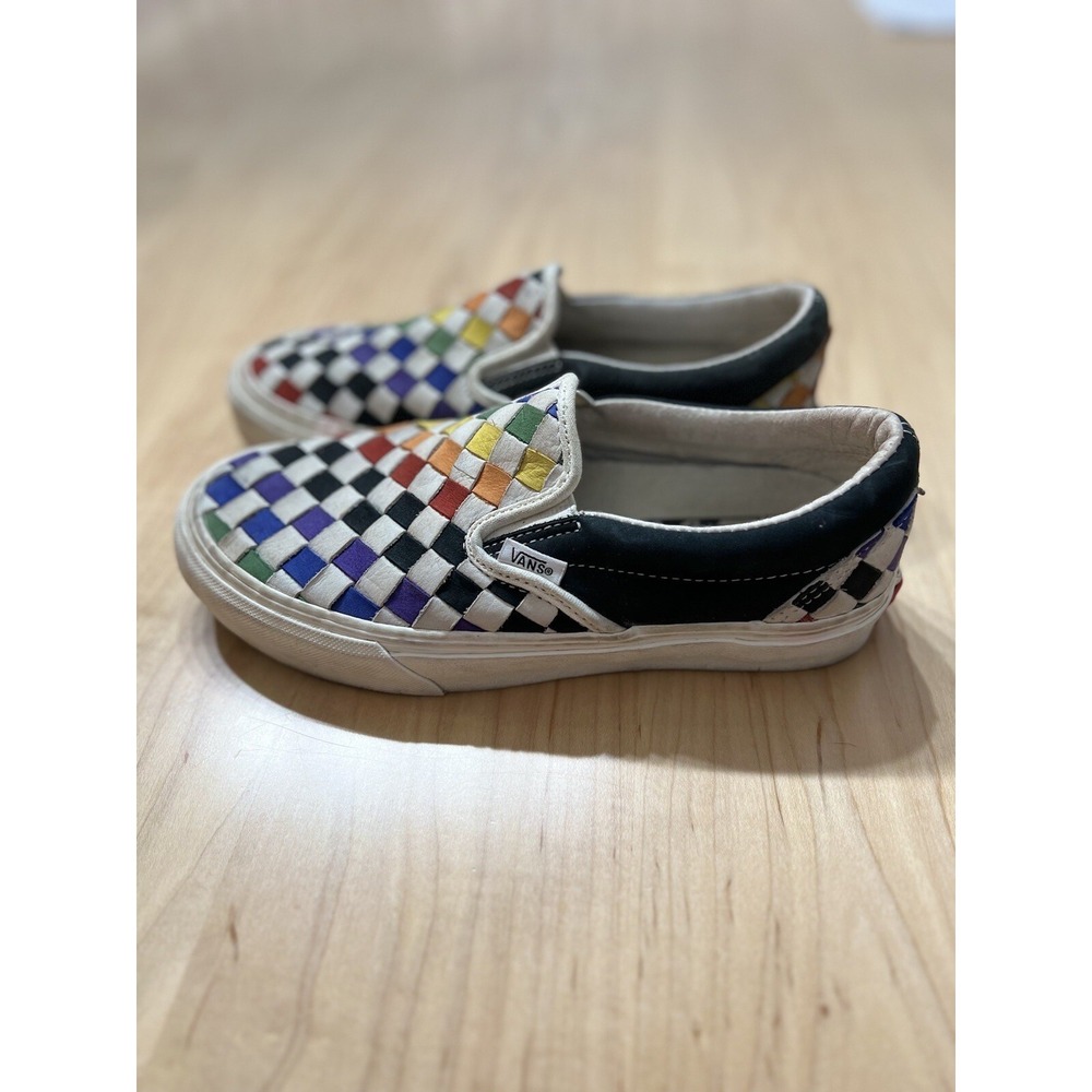 VANS Rainbow Suede Classic Slip-On VLT LX Sneakers 7 Women 5.5 Men Multi Color